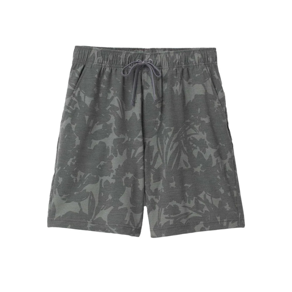 NWT prAna Men’s Size Small Green Gray Floral Camo Metric E-Waist 8" Inseam